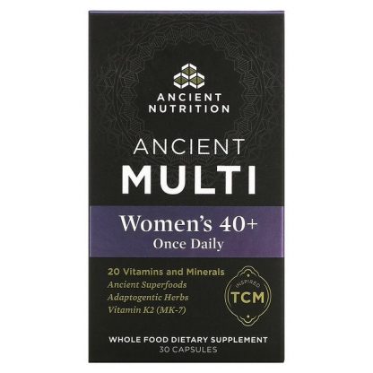 Dr. Axe / Ancient Nutrition, Ancient Multi, Women's 40+ Once Daily, 30 Capsules