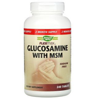 Nature's Way, Flexmax, Glucosamine with MSM, Sodium Free, 240 Tablets