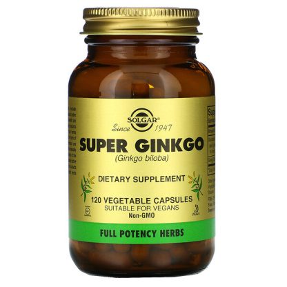 Solgar, Super Ginkgo, 120 Vegetable Capsules