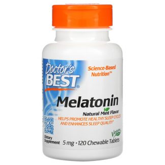 Doctor's Best, Melatonin, Natural Mint, 5 mg, 120 Chewable Tablets