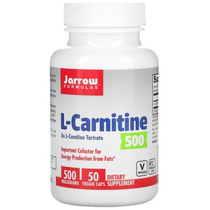 Jarrow Formulas, L-Carnitine 500, 500 mg, 50 Veggie Caps