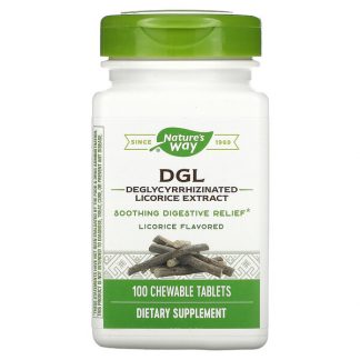 Nature's Way, DGL, Deglycyrrhizinated Licorice Extract, Licorice, 100 Chewable Tablets