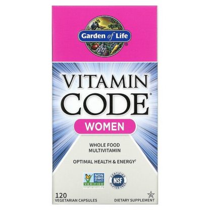 Garden of Life, Vitamin Code, Whole Food Multivitamin for Women, 120 Vegetarian Capsules