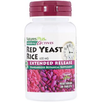 NaturesPlus, Herbal Actives, Red Yeast Rice, 600 mg, 30 Vegetarian Tablets