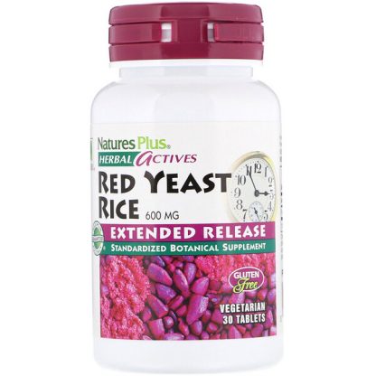 NaturesPlus, Herbal Actives, Red Yeast Rice, 600 mg, 30 Vegetarian Tablets