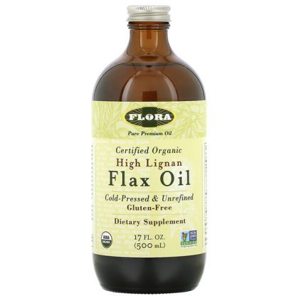 Flora, Certified Organic High Lignan Flax Oil, 17 fl oz (500 ml)