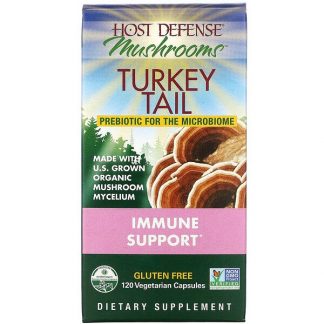 Fungi Perfecti, Host Defense, Mushrooms, Turkey Tail, Immune Support, 120 Vegetarian Capsules