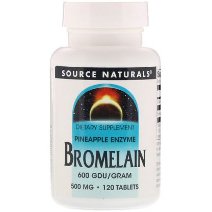 Source Naturals, Bromelain 600 GDU/g, 500 mg, 120 Tablets