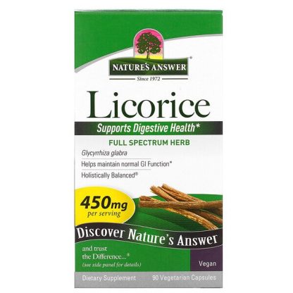 Nature's Answer, Licorice, 450 mg, 90 Vegetarian Capsules