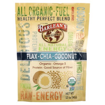 Barlean's, Flax-Chia-Coconut Blend, 12 oz (340 g)