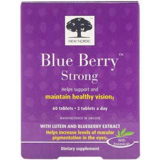 New Nordic, Blue Berry Strong, 60 Tablets