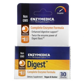 Enzymedica, Digest, Complete Enzyme Formula, 30 Capsules