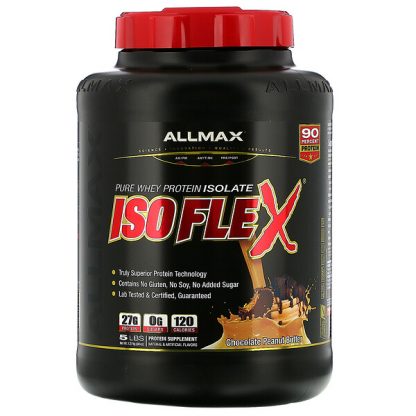 ALLMAX Nutrition, Isoflex, Pure Whey Protein Isolate (WPI Ion-Charged Particle Filtration), Chocolate Peanut Butter, 5 lbs (2.27 kg)