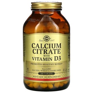 Solgar, Calcium Citrate with Vitamin D3, 240 Tablets