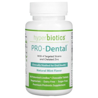 Hyperbiotics, PRO-Dental, Natural Mint Flavor, 90 Chewable Tablets