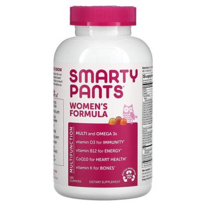 SmartyPants, Women's Formula, Lemon Creme, Blueberry, and Orange, 180 Gummies