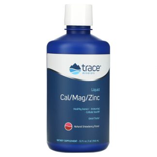 Trace Minerals ®, Liquid Cal/Mag/Zinc, Strawberry , 32 fl oz (946 ml)