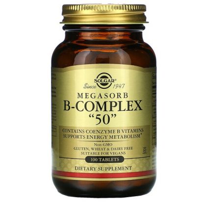 Solgar, Megasorb B-Complex "50", 100 Tablets