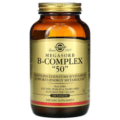 Solgar, Megasorb B-Complex "50", 250 Tablets