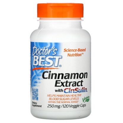 Doctor's Best, Cinnamon Extract with CinSulin, 250 mg, 120 Veggie Caps