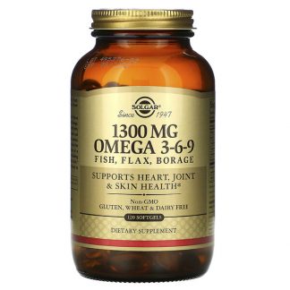 Solgar, Omega 3-6-9, 1,300 mg, 120 Softgels