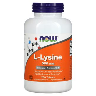 NOW Foods, L-Lysine, 500 mg, 250 Tablets