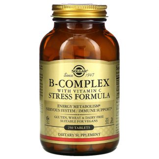 Solgar, B-Complex with Vitamin C Stress Formula, 250 Tablets