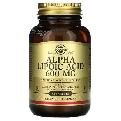 Solgar, Alpha Lipoic Acid, 600 mg, 50 Tablets