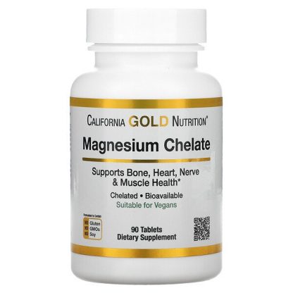 California Gold Nutrition, Magnesium Chelate, 90 Tablets