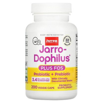 Jarrow Formulas, Jarro-Dophilus Plus FOS, 3.4 Billion CFU, 200 Veggie Caps