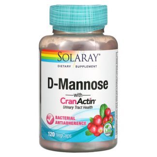 Solaray, D-Mannose with CranActin, Urinary Tract Health, 120 VegCaps