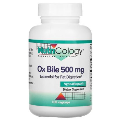 Nutricology, Ox Bile, 500 mg, 100 Vegicaps