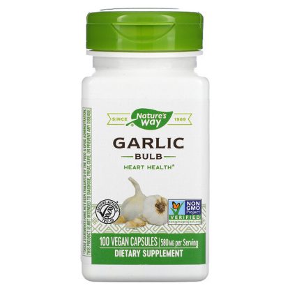 Nature's Way, Garlic Bulb, 580 mg, 100 Vegan Capsules