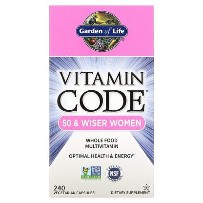 Garden of Life, Vitamin Code, Whole Food Multivitamin for Women, 50 & Wiser, 240 Vegetarian Capsules