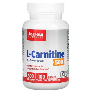 Jarrow Formulas, L-Carnitine 500, 500 mg, 100 Veggie Caps