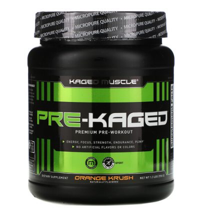 Kaged Muscle, PRE-KAGED, Premium Pre-Workout, Orange Krush, 1.3 lbs (596 g)