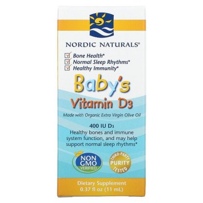 Nordic Naturals, Baby's Vitamin D3, 400 IU, 0.37 fl oz (11 ml)