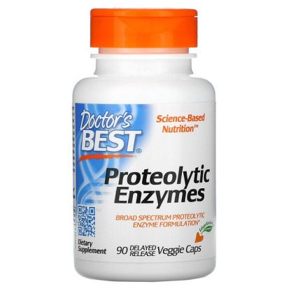 Doctor's Best, Proteolytic Enzymes, 90 Delayed Release Veggie Caps