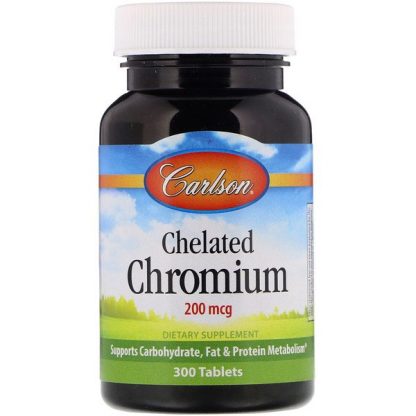 Carlson Labs, Chelated Chromium, 200 mcg, 300 Tablets