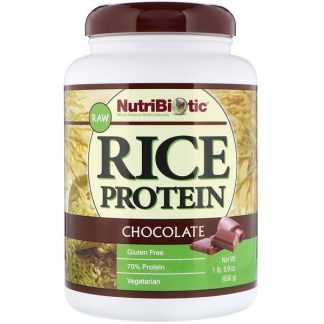 NutriBiotic, Raw Rice Protein, Chocolate, 1.43 lbs (650 g)