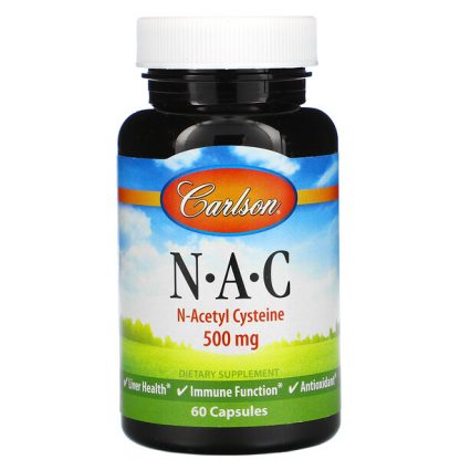 Carlson Labs, N-A-C, 500 mg, 60 Capsules