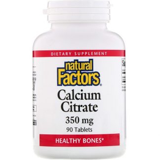 Natural Factors, Calcium Citrate, 350 mg, 90 Tablets