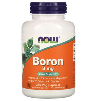 NOW Foods, Boron, 3 mg, 250 Veg Capsules