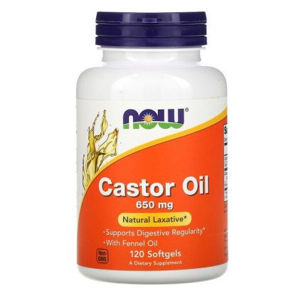 NOW Foods, Castor Oil, 650 mg, 120 Softgels