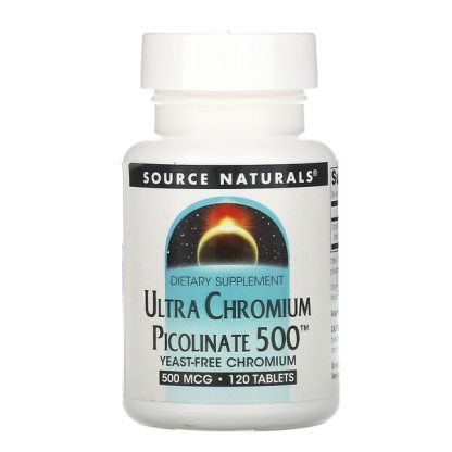 Source Naturals, Ultra Chromium Picolinate 500, 500 mcg, 120 Tablets