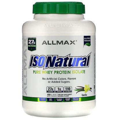 ALLMAX Nutrition, IsoNatural, Pure Whey Protein Isolate, Vanilla, 5 lbs (2.27 kg)