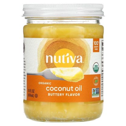 Nutiva, Organic Coconut Oil, Buttery, 14 fl oz (414 ml)