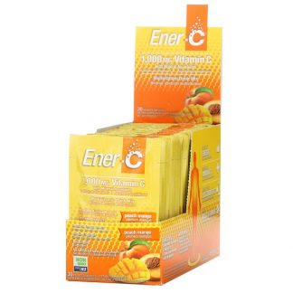 Ener-C, Vitamin C, Multivitamin Drink Mix, Peach Mango, 1,000 mg, 30 Packets, 0.3 oz (9.64 g) Each