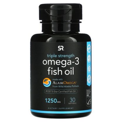 Sports Research, Omega-3 Fish Oil, Triple Strength, 1,250 mg, 30 Softgels