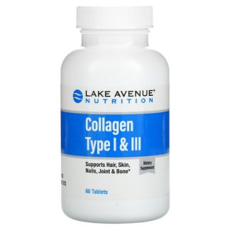 Lake Avenue Nutrition, Hydrolyzed Collagen Type I & III, 1,000 mg, 60 Tablets